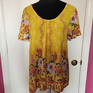 Floral Yellow Blouse